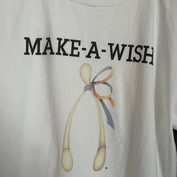 Vintage Y2K men’s Make a Wish foundation t shirt Large - Picture 2 of 5